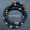 pulseras hombre northstone set luxury black new
