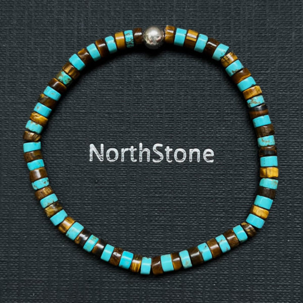 PULSERA INDIAN TURQUOISE BROWN