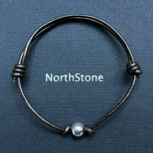 pulseras-northstone-hombre-hilo-marron-metalizado-bola-plata-new